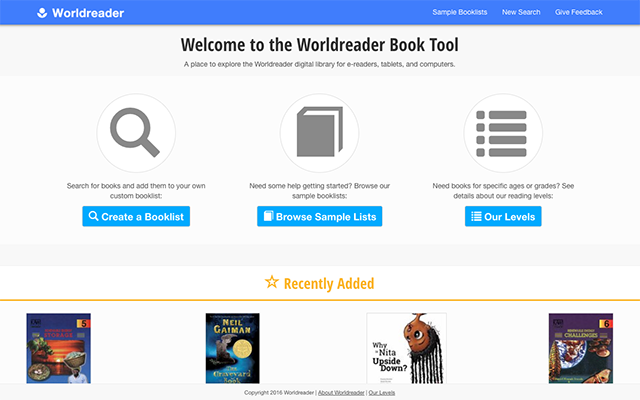 Worldreader Book Tool screenshot